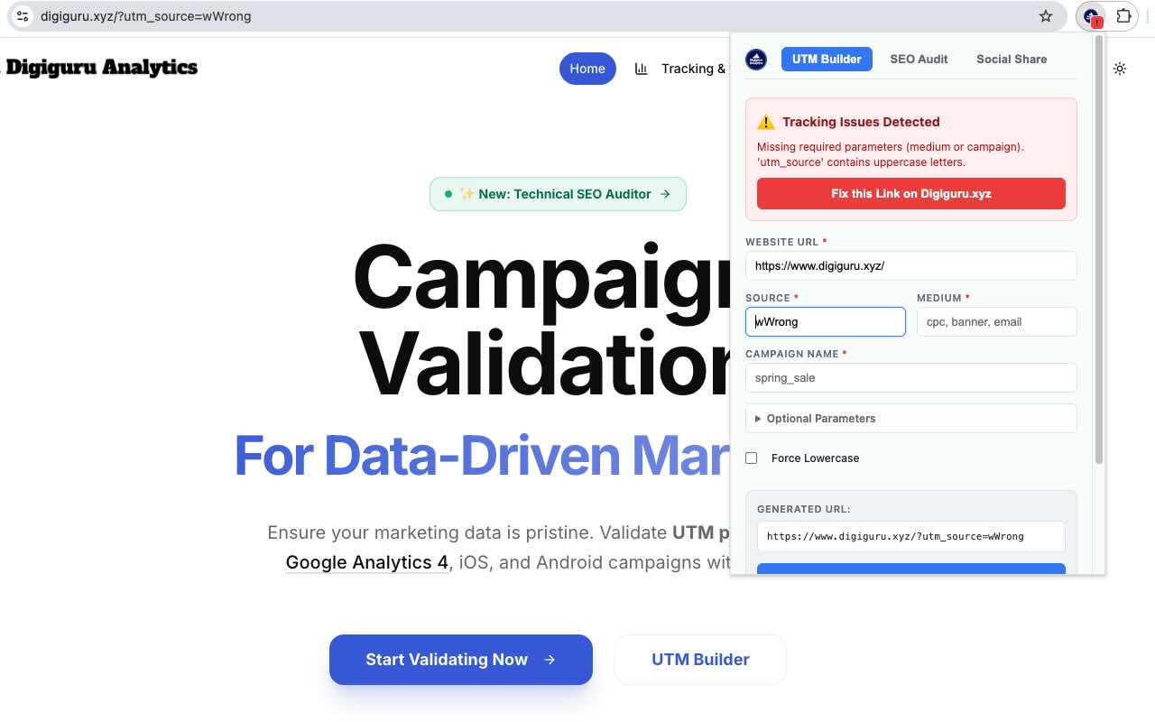 Digiguru Chrome Extension Preview